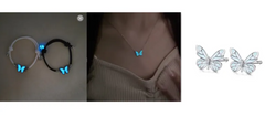 Blue Luminous Smart Butterfly Necklace
