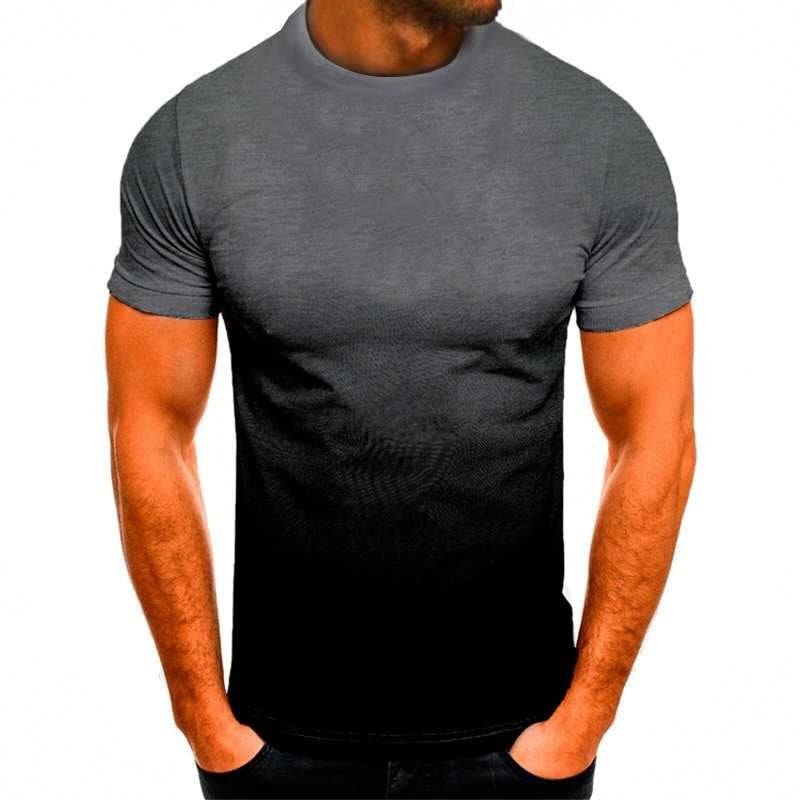 3D Digital Print Gradient T-Shirt