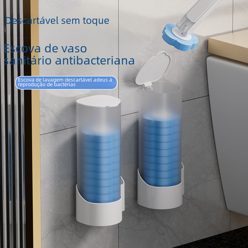 Disposable Toilet Brush with Replacement Heads Set