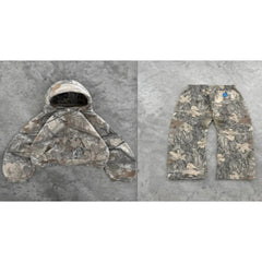 Unisex Camouflage Retro Hip-Hop Hoodie