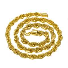 Hip Hop Gold-Plated Twisted Rope Chain